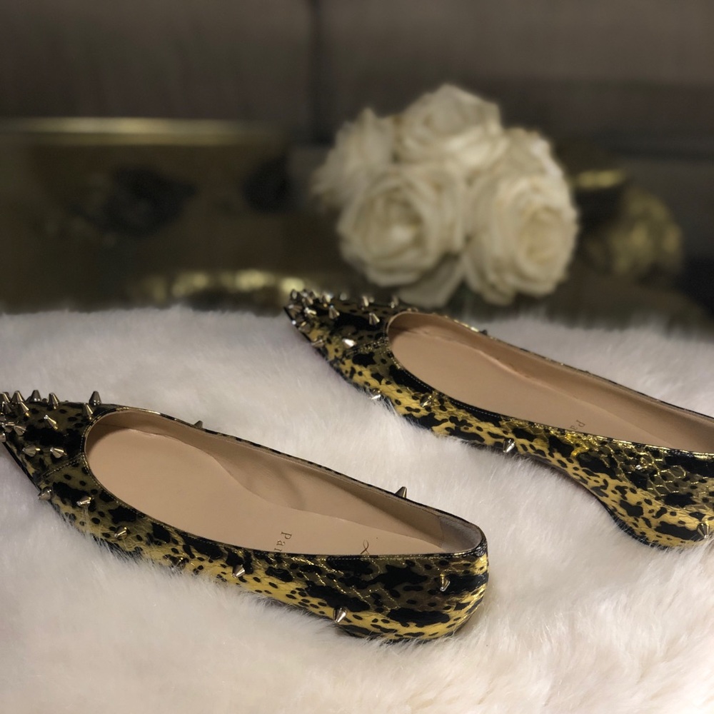 NEW/Unworn Christian Louboutin spiked snake flats - Picture 4 of 7